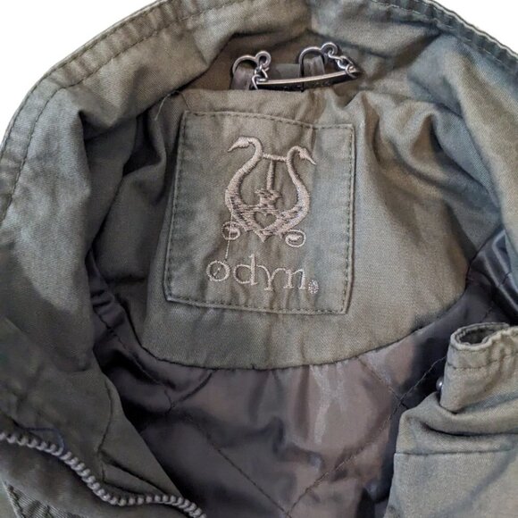 Ødyn (Odyn) Floral Embroidered Olive Green Quilted Military Jacket Size Small - Picture 10 of 11